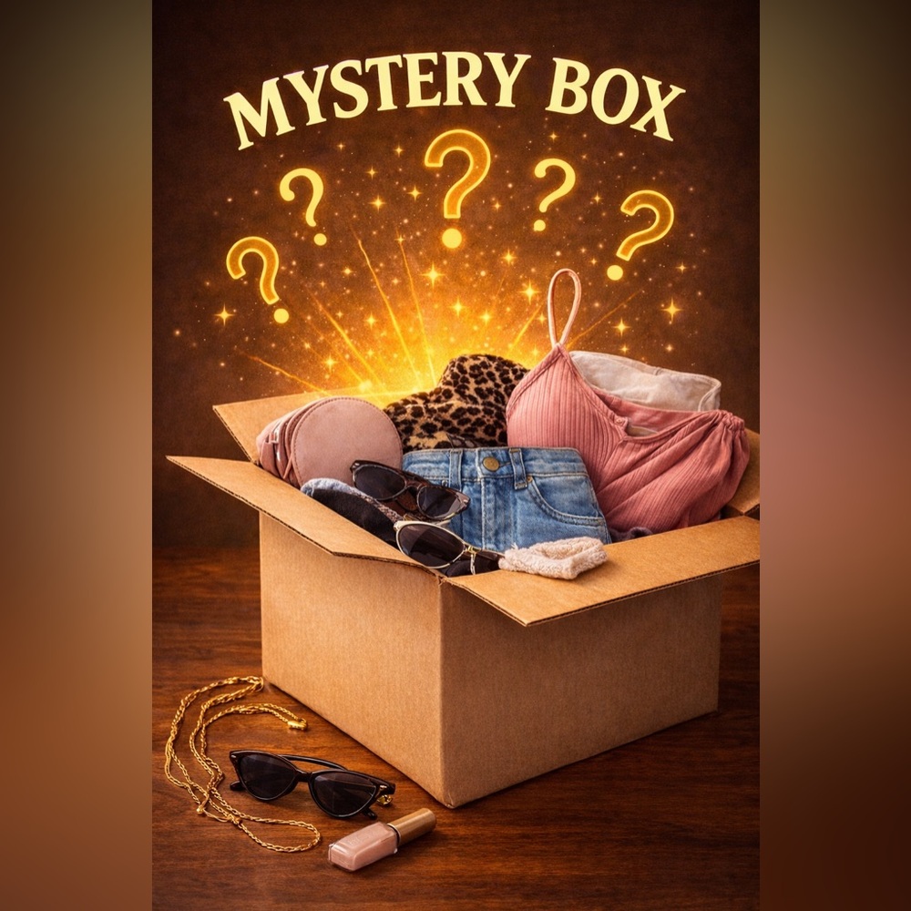 🔴🎁 MYSTERY BOX – 6–8 ITEMS – CLOTHING + ACCESSORIES – VALUE BUNDLE